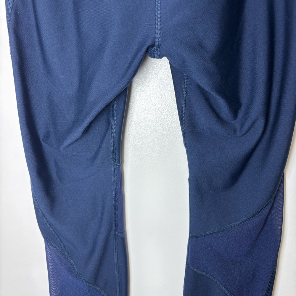 Under Armour HeatGear Compression Leggings - Deep Blue Size Large - Picture 7 of 9